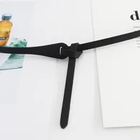 Decorative Knotted Belt Ladies Korean Version With Dress Pu Belt Thin Retro  Wind Narrow Strap A Generation Of Hair main image 3