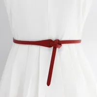 Decorative Knotted Belt Ladies Korean Version With Dress Pu Belt Thin Retro  Wind Narrow Strap A Generation Of Hair sku image 8