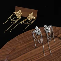 1 Pair Simple Style Shiny Butterfly 304 Stainless Steel Drop Earrings main image 1