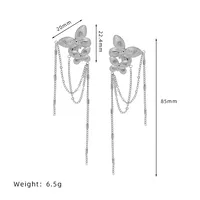 1 Pair Simple Style Shiny Butterfly 304 Stainless Steel Drop Earrings sku image 2