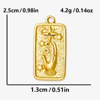 1 Piece 304 Stainless Steel 18K Gold Plated Geometric Pendant sku image 2