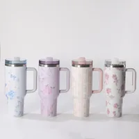 Pastoral Flower 201 Stainless Steel 304 Stainless Steel Water Bottles 1 Piece main image 2