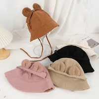 Unisex Casual Cute Simple Style Solid Color Wide Eaves Bucket Hat main image 1