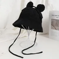 Unisex Casual Cute Simple Style Solid Color Wide Eaves Bucket Hat main image 4