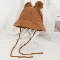 Unisex Casual Cute Simple Style Solid Color Wide Eaves Bucket Hat main image 7