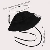 Unisex Casual Cute Simple Style Solid Color Wide Eaves Bucket Hat main image 2