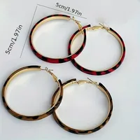 1 Pair Vintage Style Simple Style Leopard Pu Leather Iron Earrings main image 2