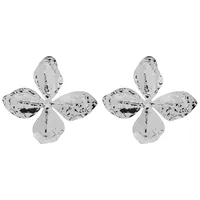 1 Pair Exaggerated Flower Plating Metal White Gold Plated Gold Plated Ear Studs main image 6