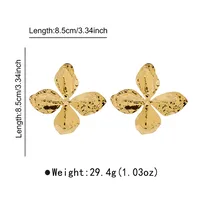 1 Pair Exaggerated Flower Plating Metal White Gold Plated Gold Plated Ear Studs main image 2