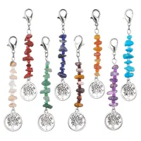 Vintage Style Rock Commute Life Tree Alloy Stone Bag Pendant main image 4