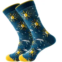 Unisex Modern Style Classic Style Sun Star Cotton Crew Socks 20 Pairs Per Pack sku image 3