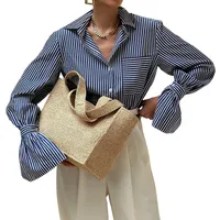 Women's Blouse Long Sleeve Blouses Printing Casual Streetwear Stripe main image 2