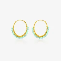1 Pair 18K Gold Plated 925 Sterling Silver Zircon Geometric Earrings sku image 1