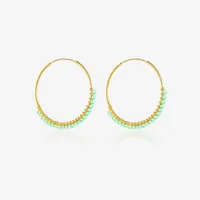 1 Pair 18K Gold Plated 925 Sterling Silver Zircon Geometric Earrings sku image 4