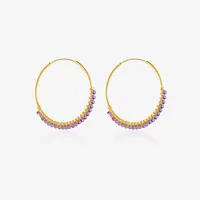 1 Pair 18K Gold Plated 925 Sterling Silver Zircon Geometric Earrings sku image 5
