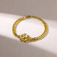 Romantic Pastoral Solid Color Flower 304 Stainless Steel Bracelets In Bulk main image 4