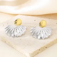 1 Pair Simple Style Geometric Color Block Plating 304 Stainless Steel 18K Gold Plated Ear Studs main image 7