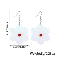 1 Pair Elegant Cute Streetwear Snowflake Arylic Drop Earrings main image 2