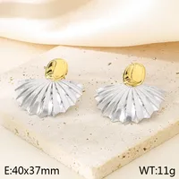 1 Pair Simple Style Geometric Color Block Plating 304 Stainless Steel 18K Gold Plated Ear Studs sku image 5