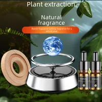 Solar Rotating Car Aromatherapy Aluminum Alloy Interstellar Suspension Car Perfume Interior Ornaments Lasting Fragrance main image 1
