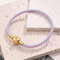Casual Simple Style Classic Style Simple Solid Color 304 Stainless Steel Wire Rope 18K Gold Plated Bracelets In Bulk main image 4