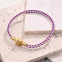 Casual Simple Style Classic Style Simple Solid Color 304 Stainless Steel Wire Rope 18K Gold Plated Bracelets In Bulk main image 5
