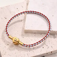 Casual Simple Style Classic Style Simple Solid Color 304 Stainless Steel Wire Rope 18K Gold Plated Bracelets In Bulk main image 7