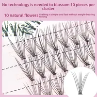 0.1 Natural Single Cluster Feather Chicken Claw Hair Dense Hot Melt Grafting Segmented 10p Simulation False Eyelashes main image 3