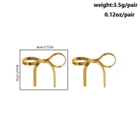 Modern Style Simple Style Bow Knot Copper Handmade Plating 18k Gold Plated Jewelry Set sku image 34