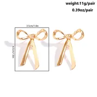 Modern Style Simple Style Bow Knot Copper Handmade Plating 18k Gold Plated Jewelry Set sku image 1