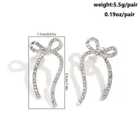 Modern Style Simple Style Bow Knot Copper Handmade Plating 18k Gold Plated Jewelry Set sku image 12