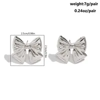 Modern Style Simple Style Bow Knot Copper Handmade Plating 18k Gold Plated Jewelry Set sku image 3