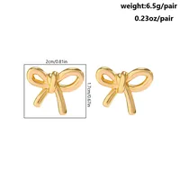 Modern Style Simple Style Bow Knot Copper Handmade Plating 18k Gold Plated Jewelry Set sku image 4