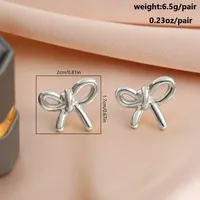Modern Style Simple Style Bow Knot Copper Handmade Plating 18k Gold Plated Jewelry Set sku image 5