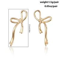 Modern Style Simple Style Bow Knot Copper Handmade Plating 18k Gold Plated Jewelry Set sku image 14