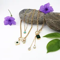 Wholesale Jewelry Vintage Style Simple Style Classic Style Heart Shape Eye 304 Stainless Steel Zircon Gold Plated Inlay Pendant Necklace main image 3