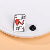 Cartoon Style Cute Poker Panda Cat Alloy Stamping Stoving Varnish Plating Unisex Brooches Collar Pin sku image 6