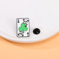 Cartoon Style Cute Poker Panda Cat Alloy Stamping Stoving Varnish Plating Unisex Brooches Collar Pin sku image 7