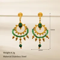 1 Pair Elegant Luxurious Bridal Geometric 304 Stainless Steel Drop Earrings main image 2