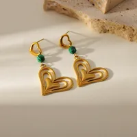 1 Pair Elegant Luxurious Bridal Geometric 304 Stainless Steel Drop Earrings main image 3