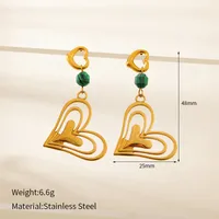 1 Pair Elegant Luxurious Bridal Geometric 304 Stainless Steel Drop Earrings sku image 1