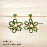 1 Pair Elegant Luxurious Bridal Geometric 304 Stainless Steel Drop Earrings sku image 2