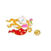 Cartoon Style Cat Alloy Stamping Stoving Varnish Plating Unisex Brooches Collar Pin sku image 7