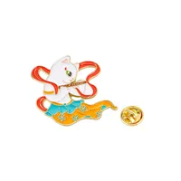 Cartoon Style Cat Alloy Stamping Stoving Varnish Plating Unisex Brooches Collar Pin sku image 8