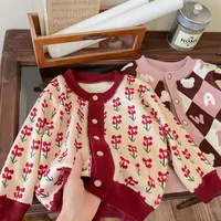 Autumn And Winter New Children's  Knitted Coat Boys And Girls Baby Warm Cardigan Thickened Outer Coat main image 1