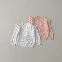 Girls' Cardigan Sweater Coat Baby Girls' Knitted Sunscreen Air-conditioning Shirt Spring And Autumn Breathable Western Style Lace Coat main image 3
