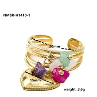 Classic Style Heart Shape 304 Stainless Steel Women's Adjustable Ring Charm Rings Open Rings main image 10