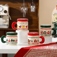 Christmas Casual Christmas Tree Santa Claus Gingerbread Ceramics Mug 1 Piece main image 3