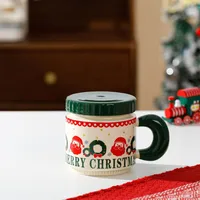 Christmas Casual Christmas Tree Santa Claus Gingerbread Ceramics Mug 1 Piece sku image 1
