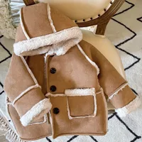Korean Style Men's And Women's Winter New Coat Retro Fashionable Suede Thick Lamb Wool Thick Warm Coat sku image 4